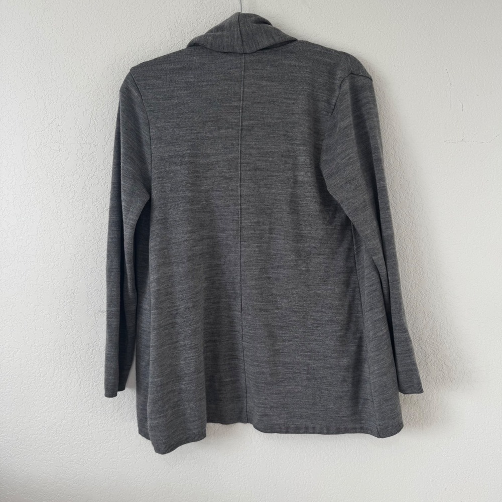DOC &‎ AMELIA by CINTAS Women's M Gray Open Front Cardigan Sweater - Picture 4 of 4